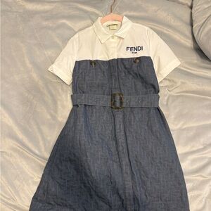 Fendi White Collared Shirt